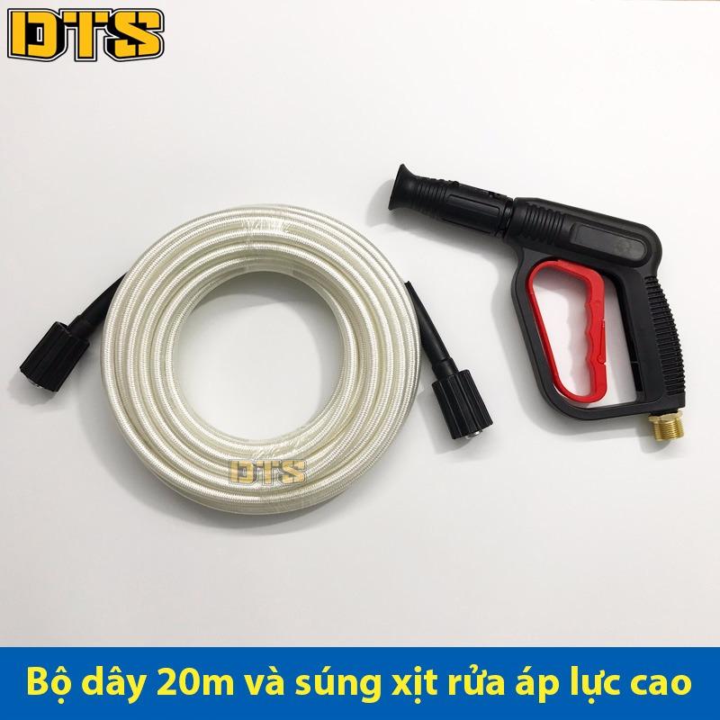 Bộ 20m dây rửa xe và súng xịt - súng rửa xe áp lực cao