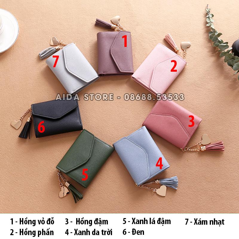[HCM]Ví nữ MINI thời trang nắp gập tua rua - LetN