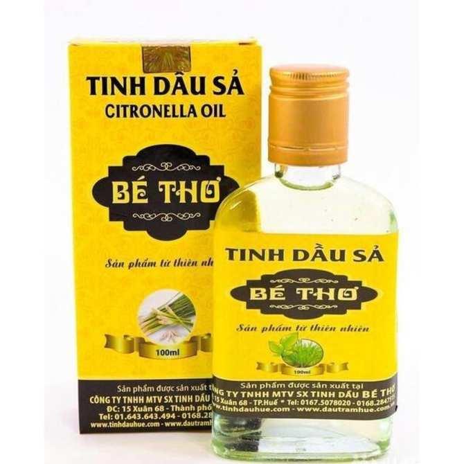 Tinh dầu sả 100% nguyên chất Bé Thơ 100ml