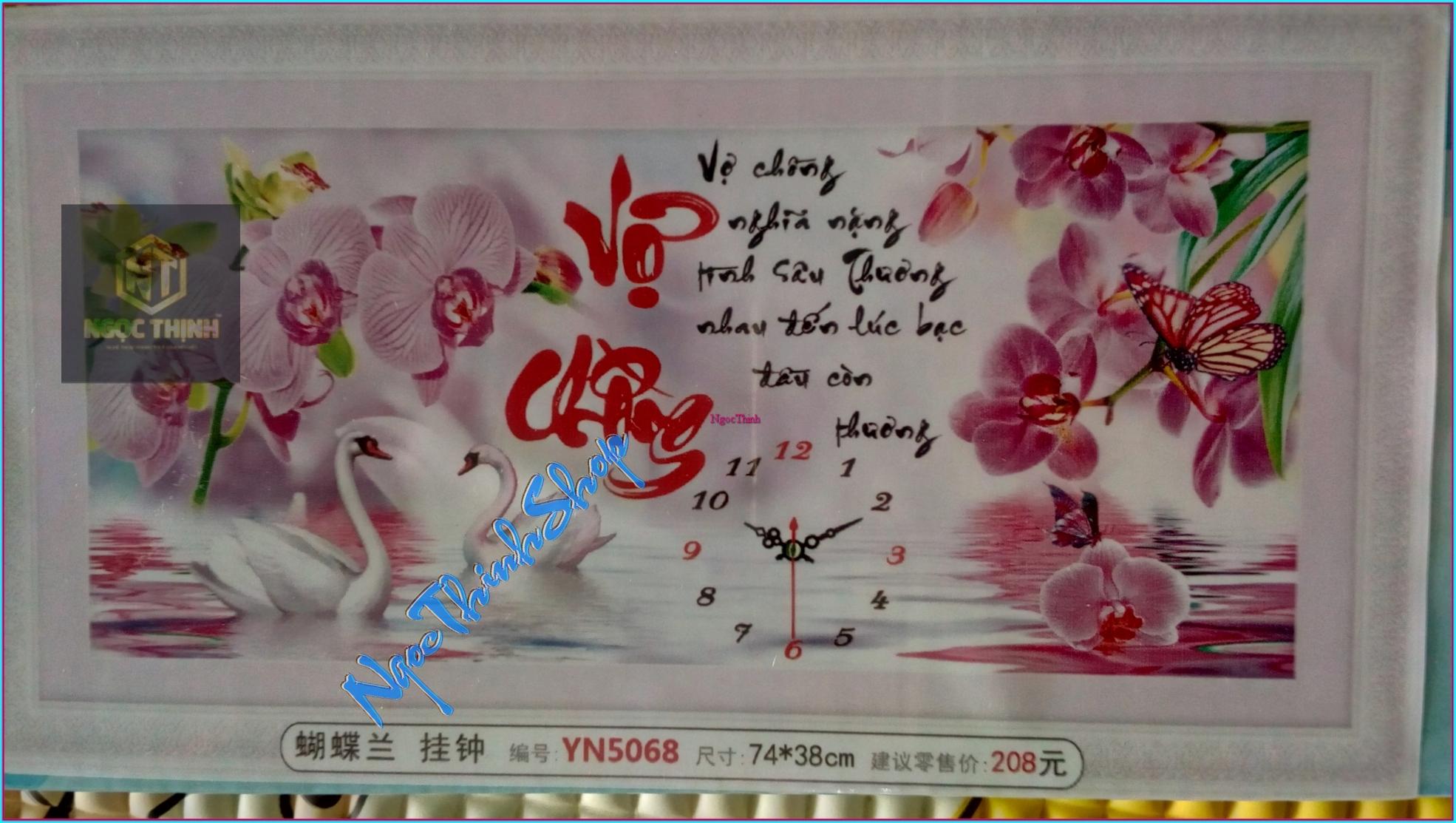 YN5068-Tranh đính đá vợ chồng-74*38-74*38