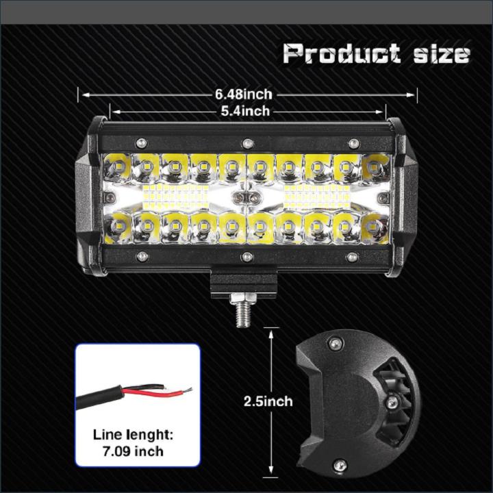 ĐÈN LED TRỢ SÁNG XE MÁY - Ô TÔ - 40LED 120W