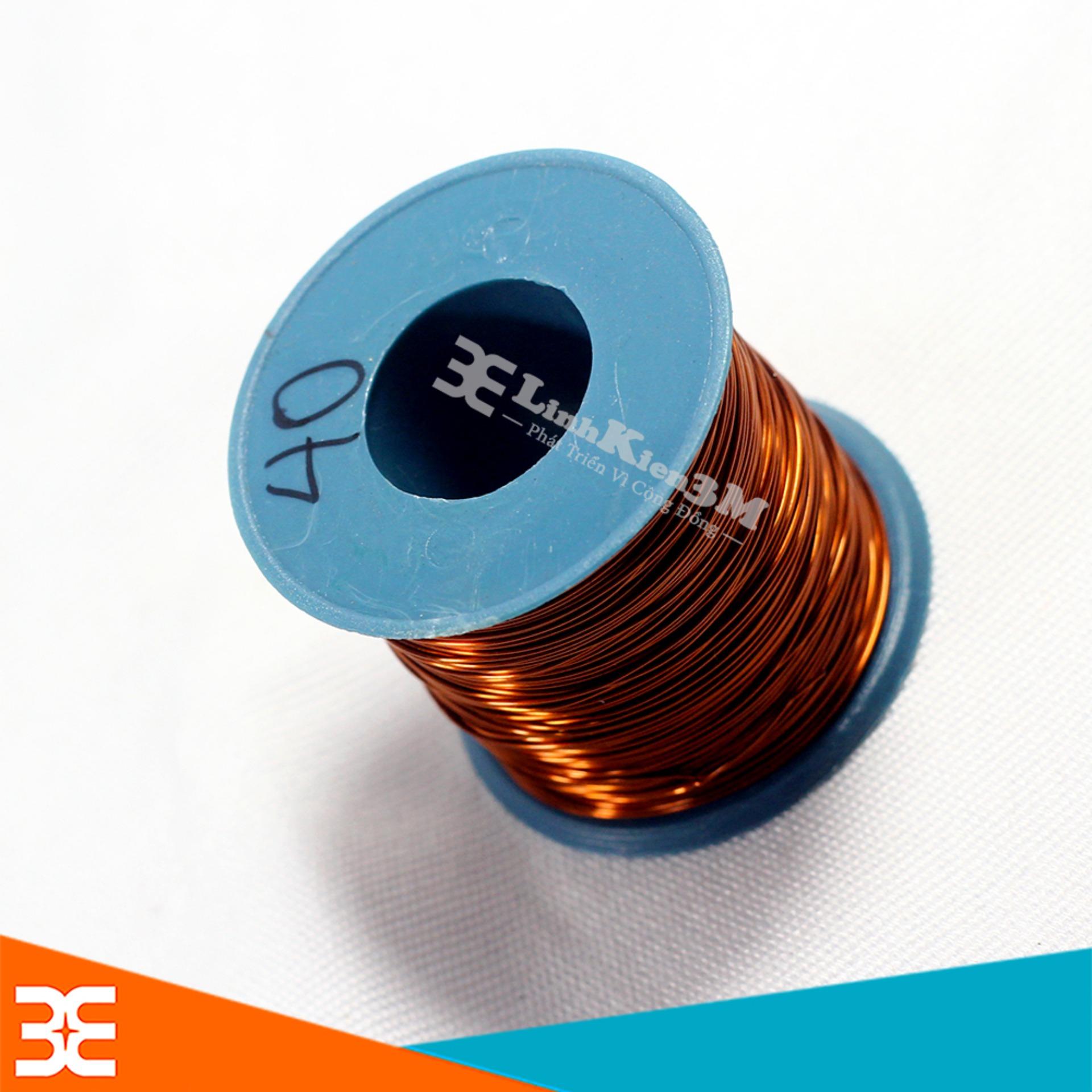 Cuộn 100g Dây Đồng Bọc Cách Điện 0.4mm