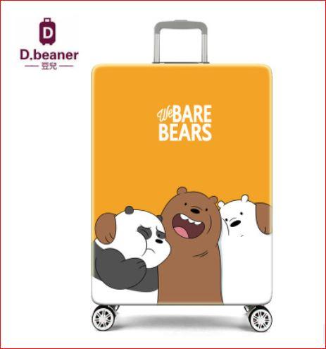 Túi bọc bảo vệ vali We Bare Bears ( màu xanh than, sz M 22-25 inch)