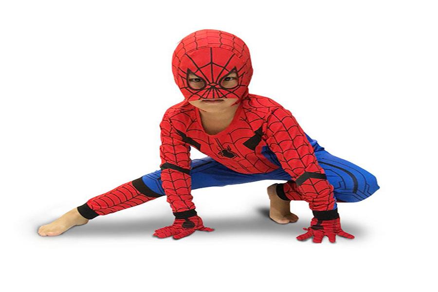 Boy's Superman long spider clothes (with hat, gloves)