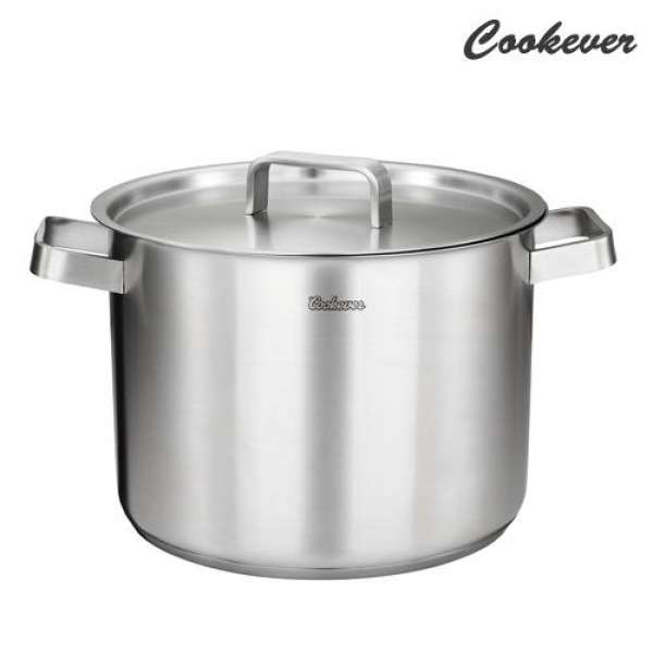 Nồi luộc gà Inox 304 Cookever Thân Cao 28CM nắp inox [HÀNG XUẤT KHẨU]