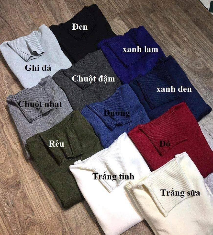Áo len nam cổ cao