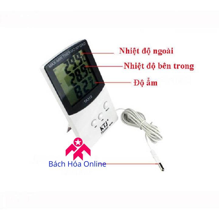 Máy đo độ ẩm, 2 cảm biến nhiệt độ tiện dụng