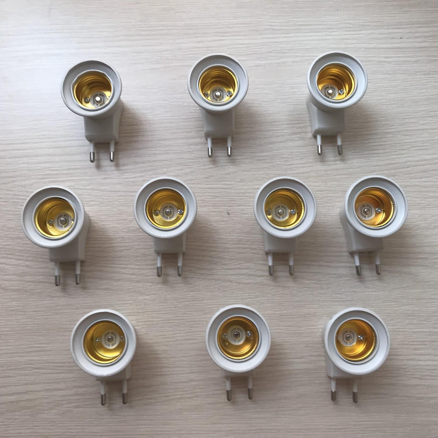 Bộ 10 đui đèn E27 có công tắc