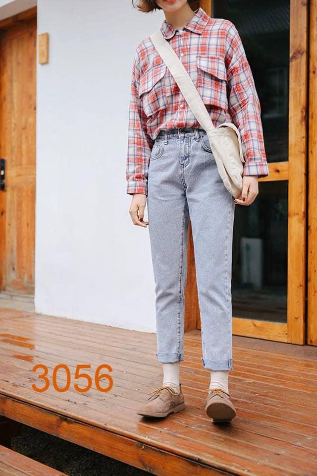 Quần baggy bò nữ cá tính