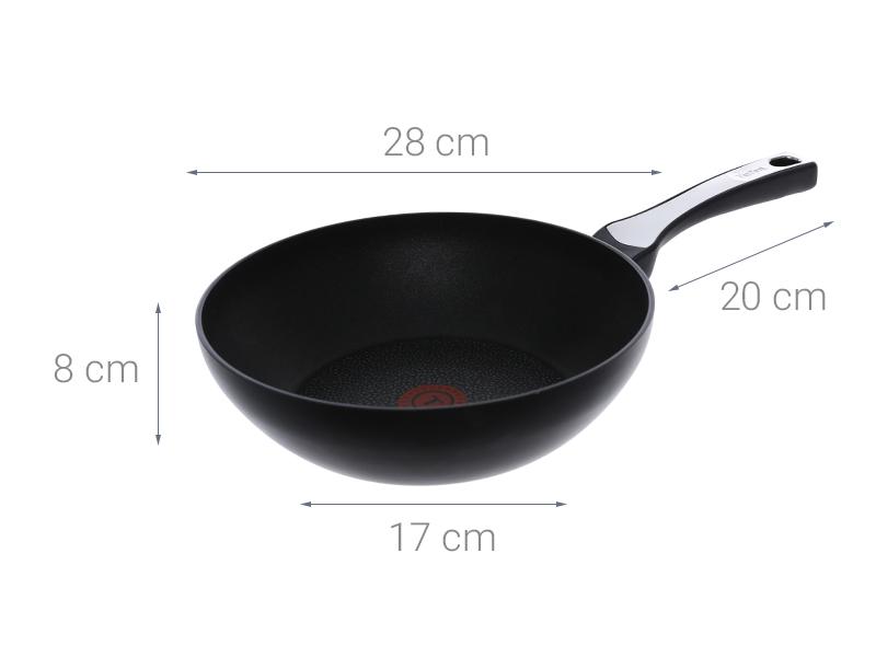 Chảo xào Tefal  Expertise C6201972 đường kính 28 cm chống dính (Đen) - Hãng phân phối