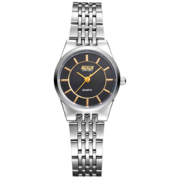 Đồng hồ nữ dây inox BOSCK 3304 (Trắng mặt đen)