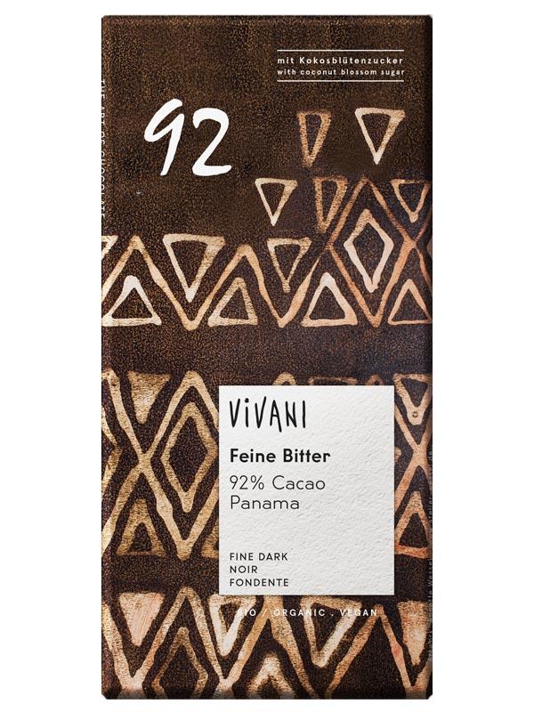 Socola đen hữu cơ 92% cacao Vivani 80g