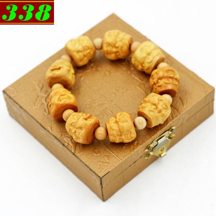 Vòng chuỗi đeo tay Di lặc gỗ Hoàng đàn