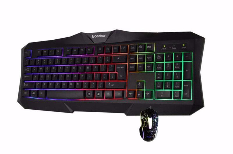 Combo Bosston 837 Chuyên Game Có Led Phím-Chuột
