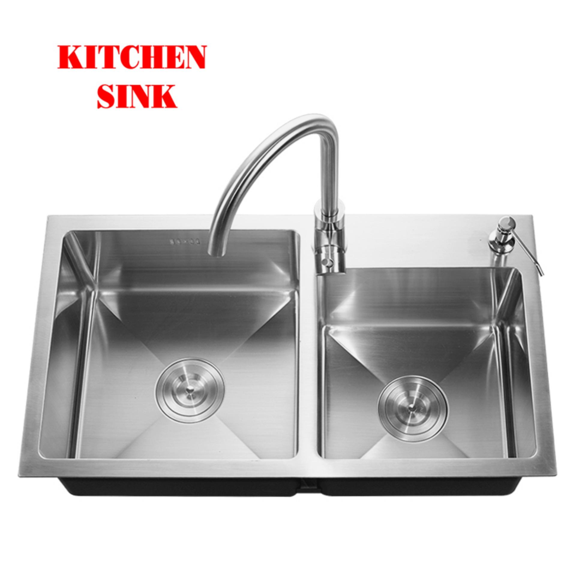 Chậu rửa bát inox 7004 ( 78cm x 43cm)