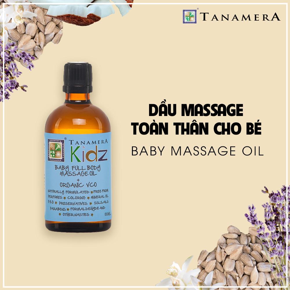 Dầu Massage Toàn Thân Cho Bé Tanamera 100ml