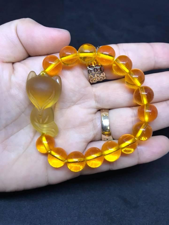 [HCM]VÒNG TAY ĐÁ PHONG THỦY HỒ LY VÀNG