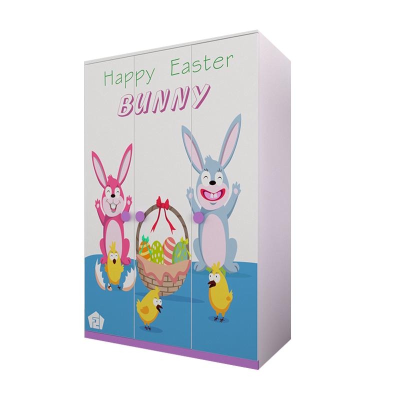 Tủ quần áo 3 cánh hình Bunny 1m2