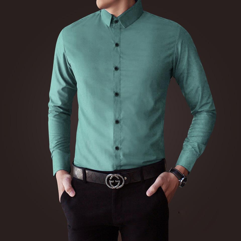 Sơ mi lịch lãm phong cách Hàn Quốc (xanh xám)