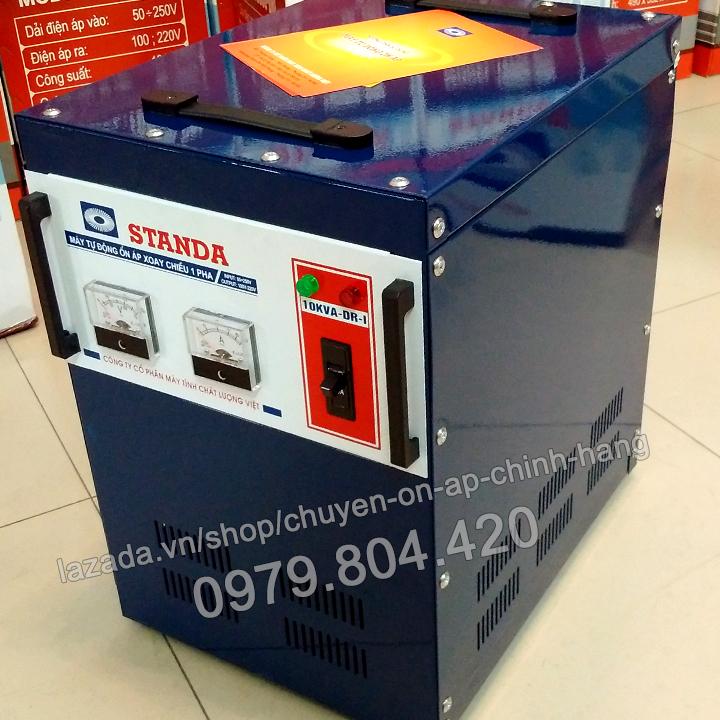 Ổn Áp Standa 10KVA DR-I dải 50-250V, bảo hành 4 năm, 100% dây đồng ( Logo Quả Xoài )