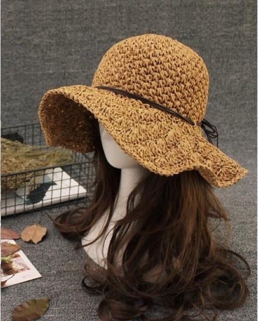 Mũ,Nón Cói Mềm Thắt Dây Nơ Vintage ( Màu Nâu)