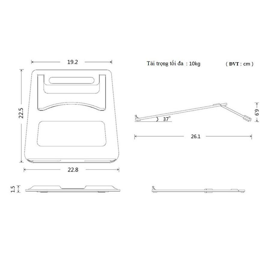 Đế nhôm cao cấp cho Macbook-laptop