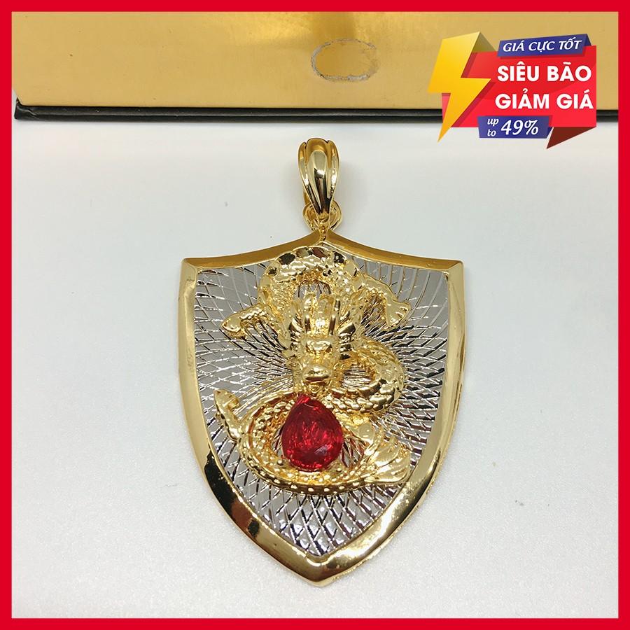 (Miễn phí vận chuyển)Mặt dây chuyền nam mạ vàng cao cấp + tặng vòng tay tỳ hưu