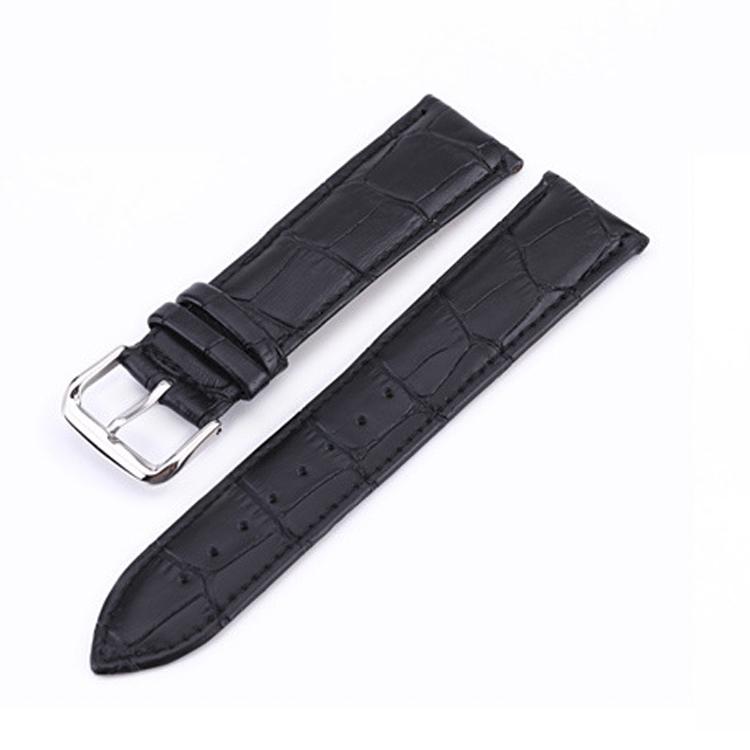 Dây đồng hồ da cao cấp SIZE 20mm (đen-B803)