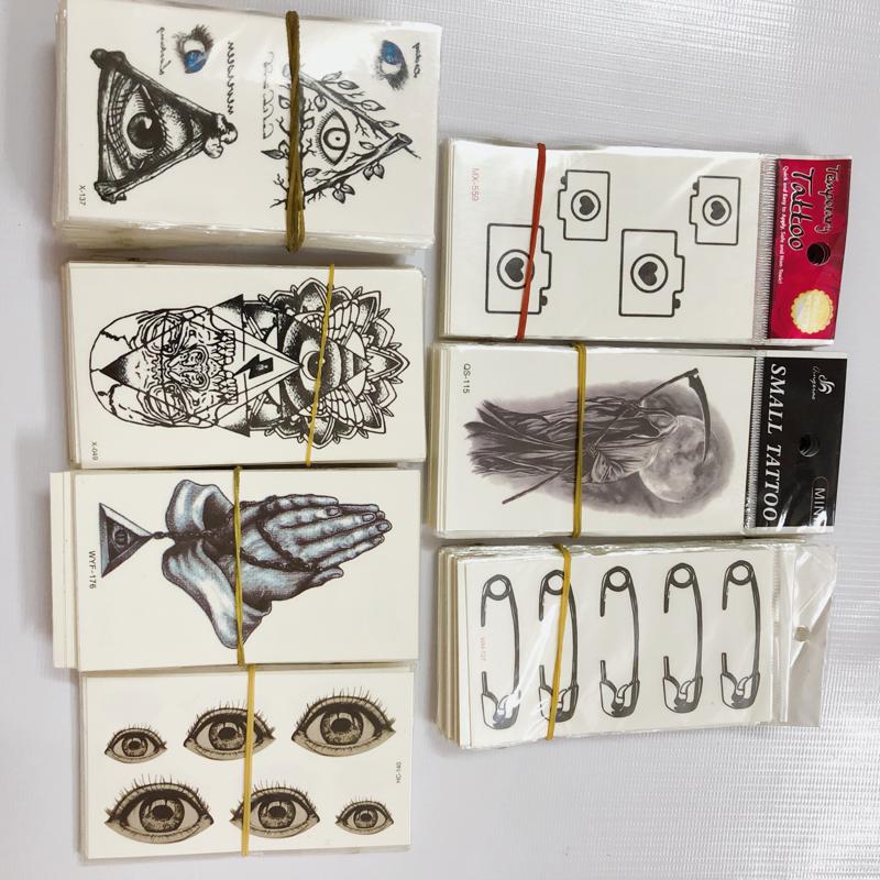 [HCM]Combo 7 hình xăm dán nhiều mẫu thần chết mắt tam giác máy ảnh  - mua 1 tặng 1 mini tattoo