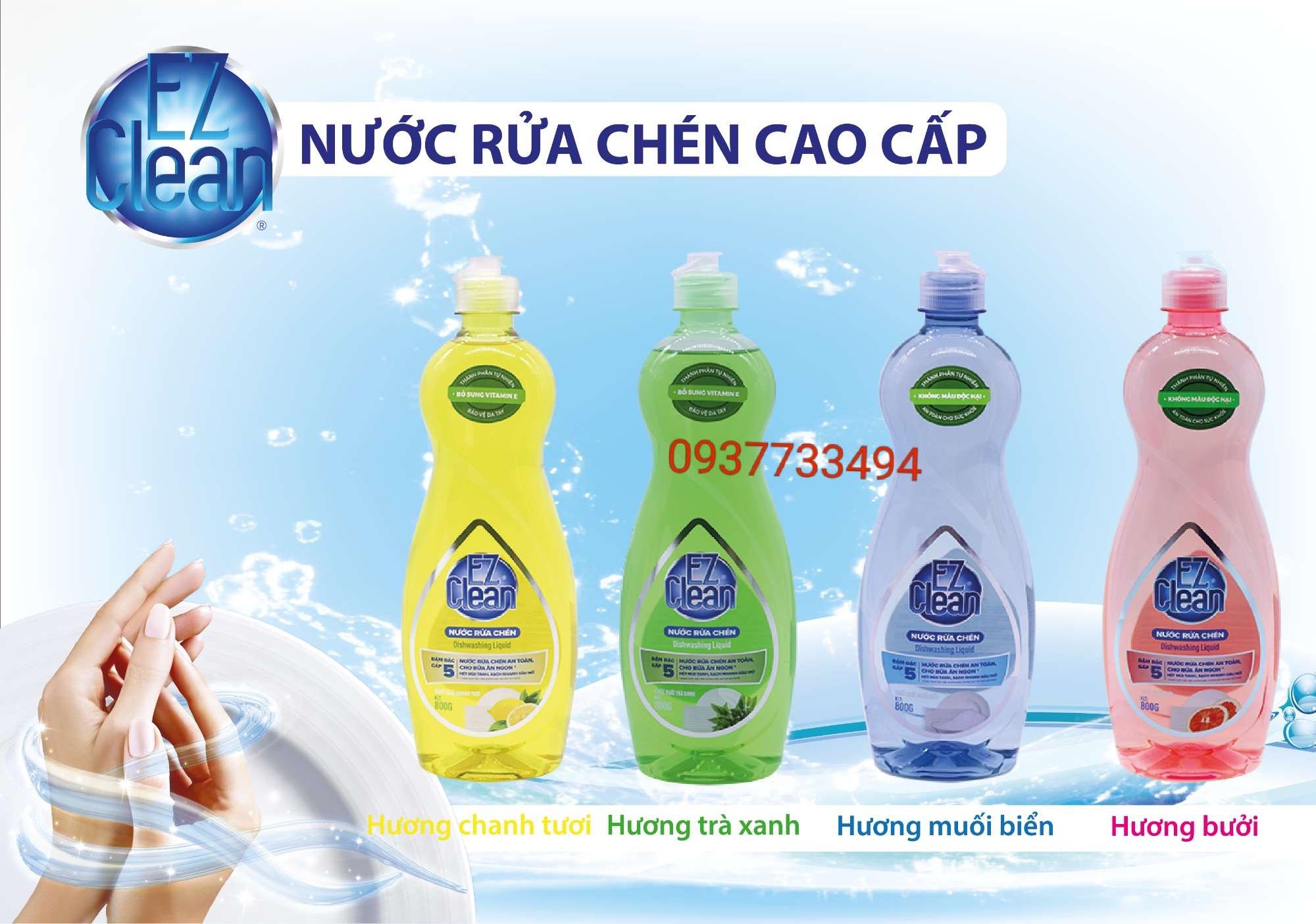 Nước rửa chén đậm đặc EZ hương muối biển 800g