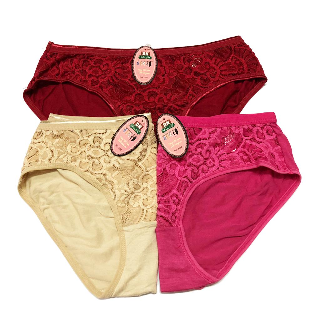 SET 05 Quần lót cotton pha ren size lớn (Made in Viet Nam)