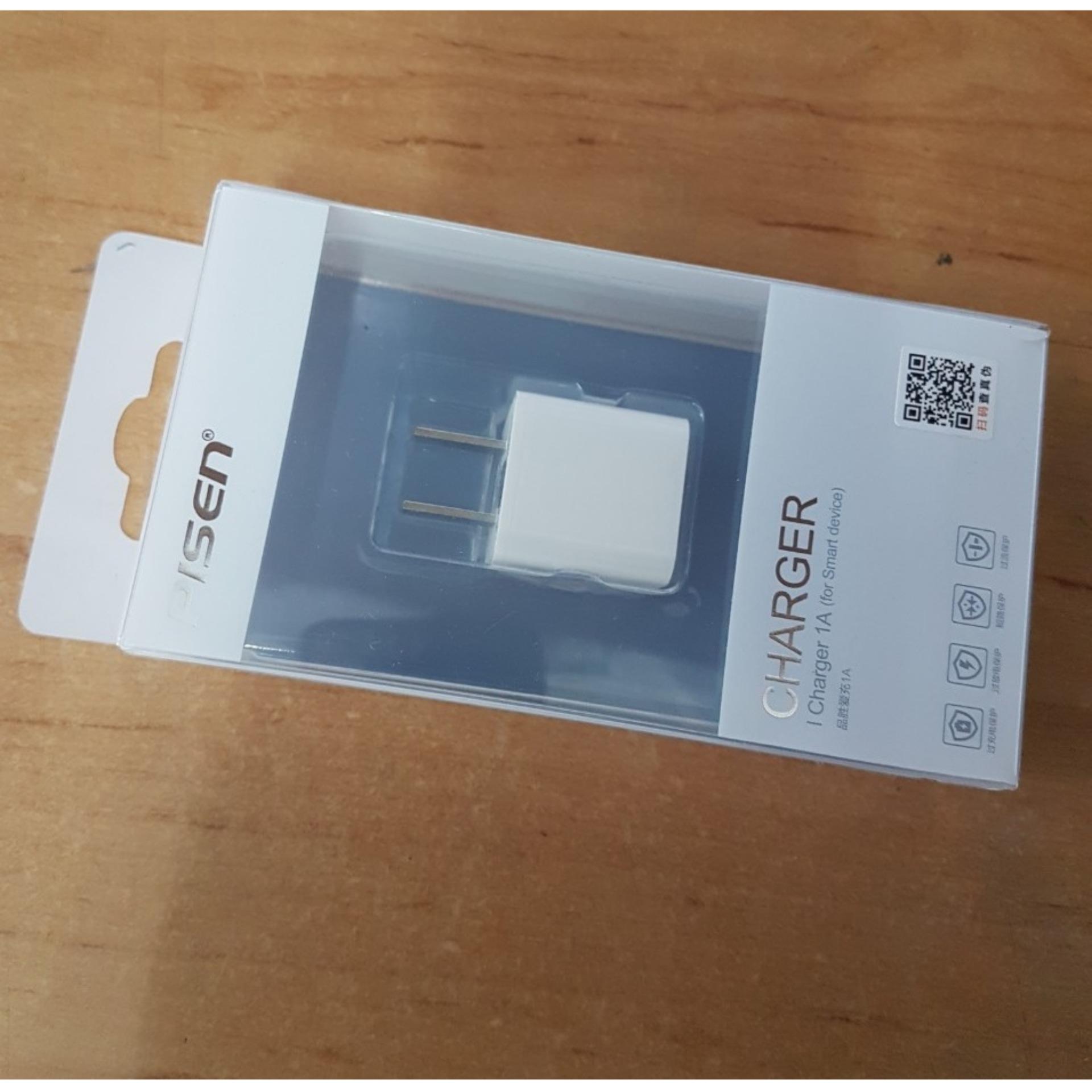 Bộ cáp và cốc sạc Pisen 1A dành cho điện thoại Android (Trắng) - Nhất Tín Computer