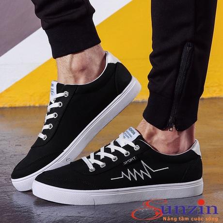 Giày sneaker nam SZ04 (đen trắng) đủ size từ 39-44