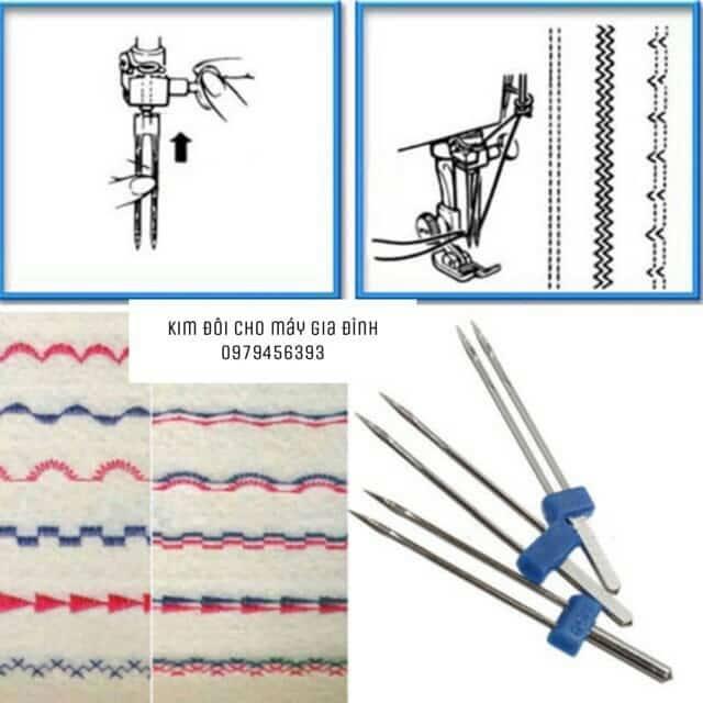kim đôi sử dụng cho máy may gia đình - bộ 3 cái