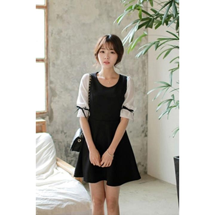Đầm Xòe Tay Lỡ QNF102