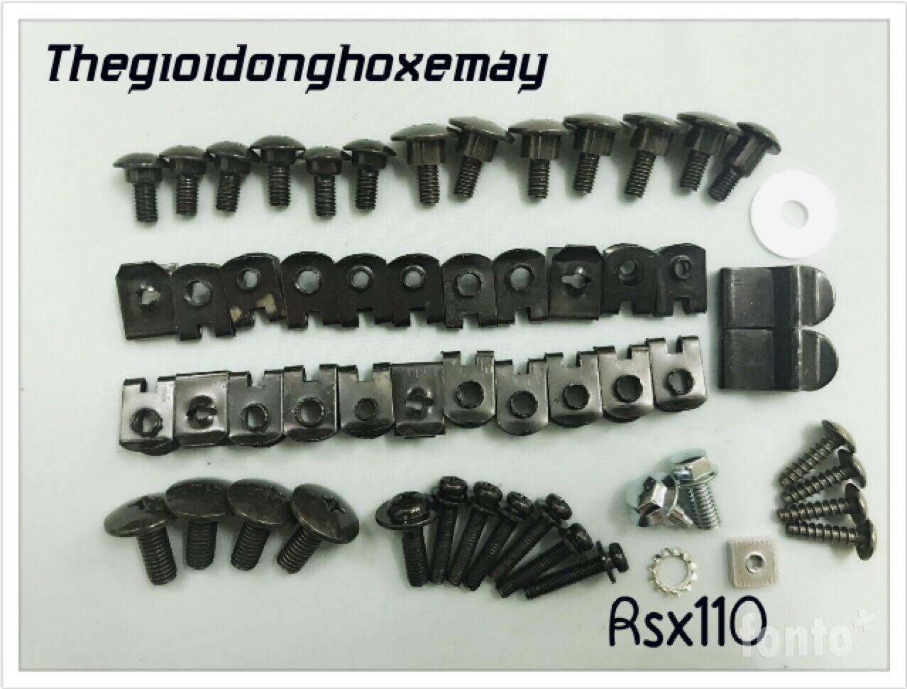 Bộ ốc vỏ nhựa xe máy wave rsx110, wave s110