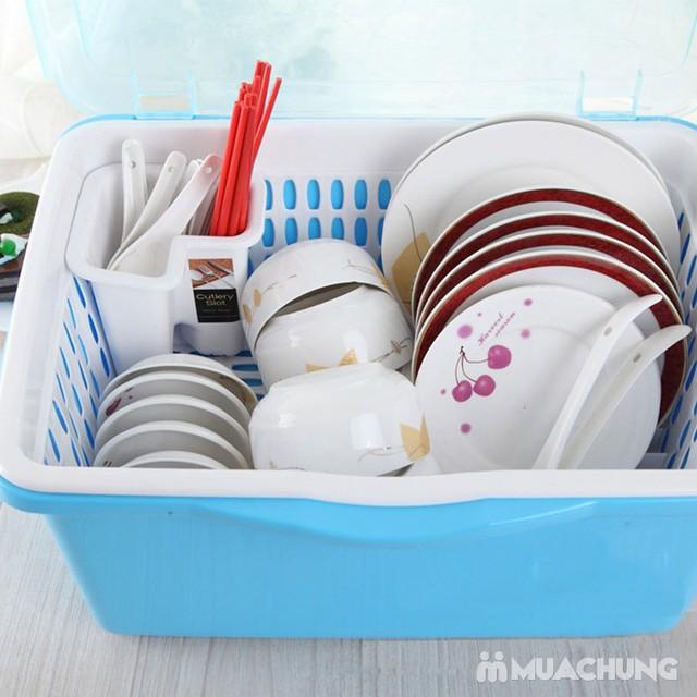 Rổ úp chén bát đĩa có nắp đậy cỡ lớn mẫu mới nhất