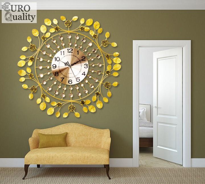Đồng hồ treo tường Châu Âu Gold Leaves - Euro Quality