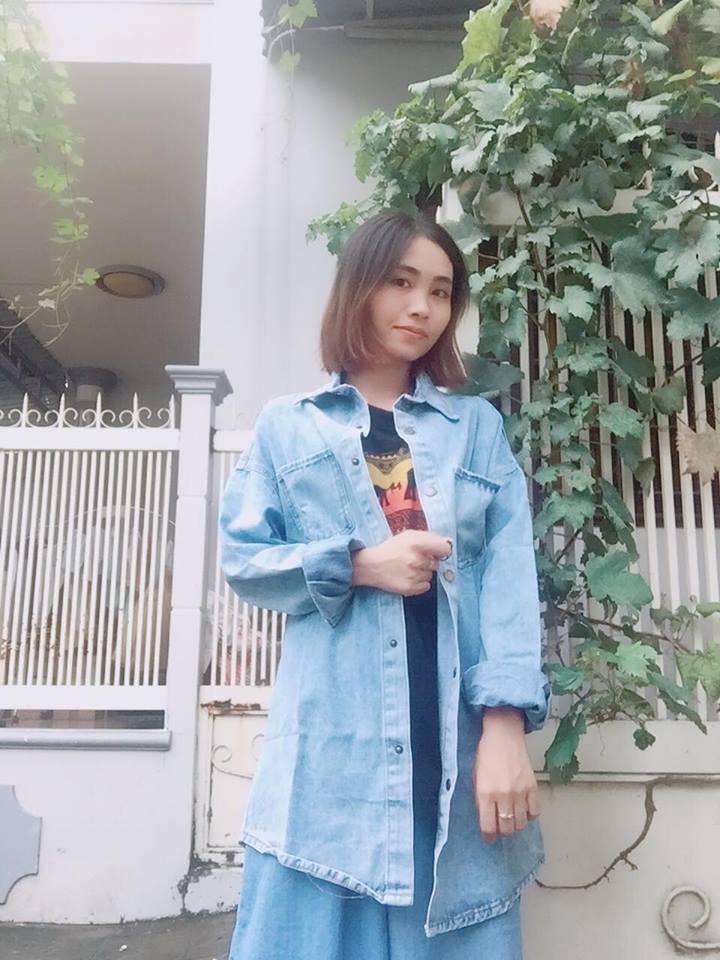 Áo Khoác Jean Form Dài (Xanh Nhạt)