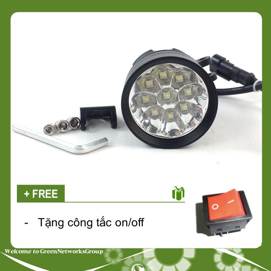 Đèn pha led trợ sáng L9X dành cho ô tô xe máy GreenNetworks + Tặng công tắc