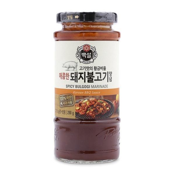 Sốt ướp thịt heo bbq hàn quốc beksul 290 gr 매콤한돼지불고기양념