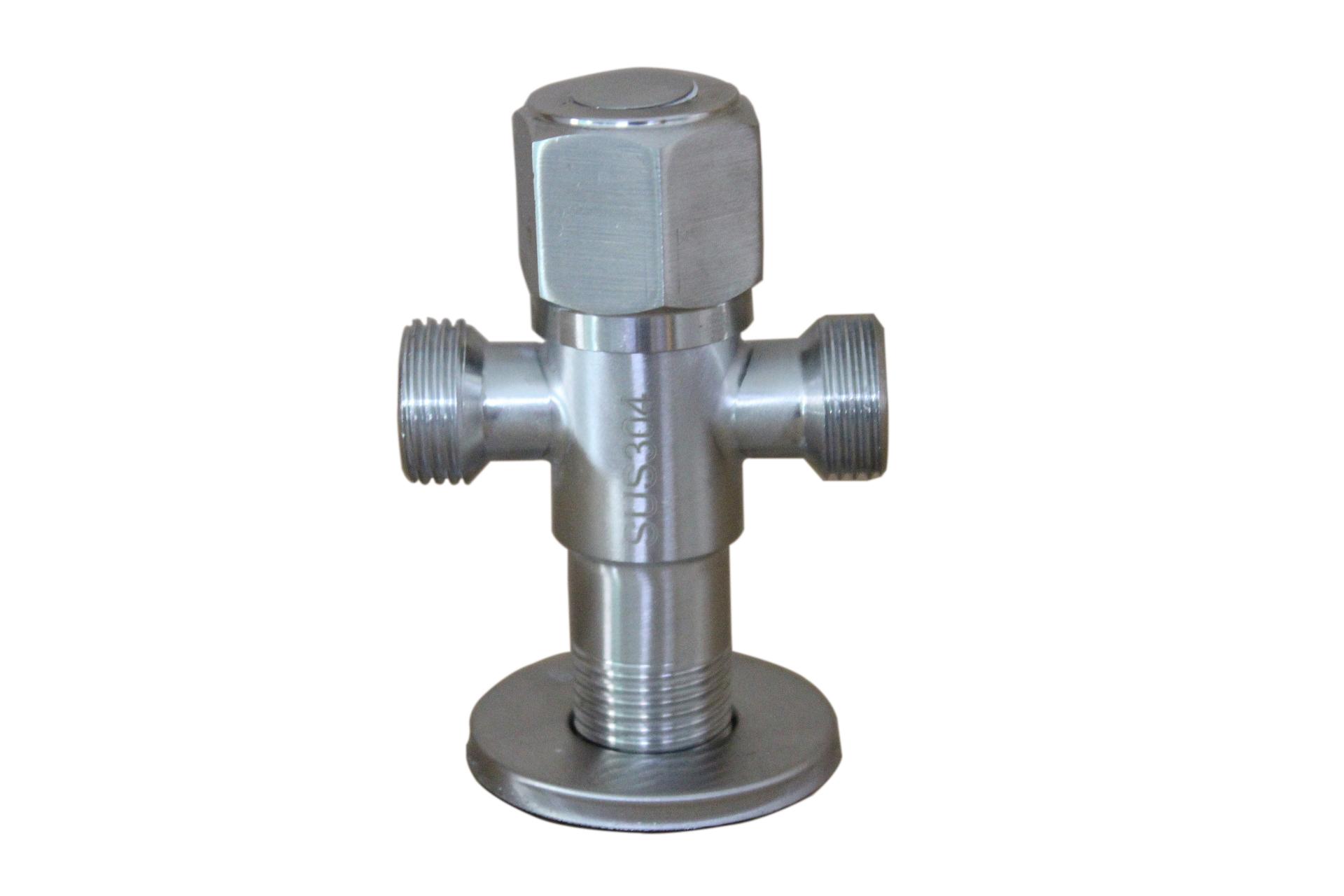 Van t chia nước có khóa van khống chế điều áp inox 304