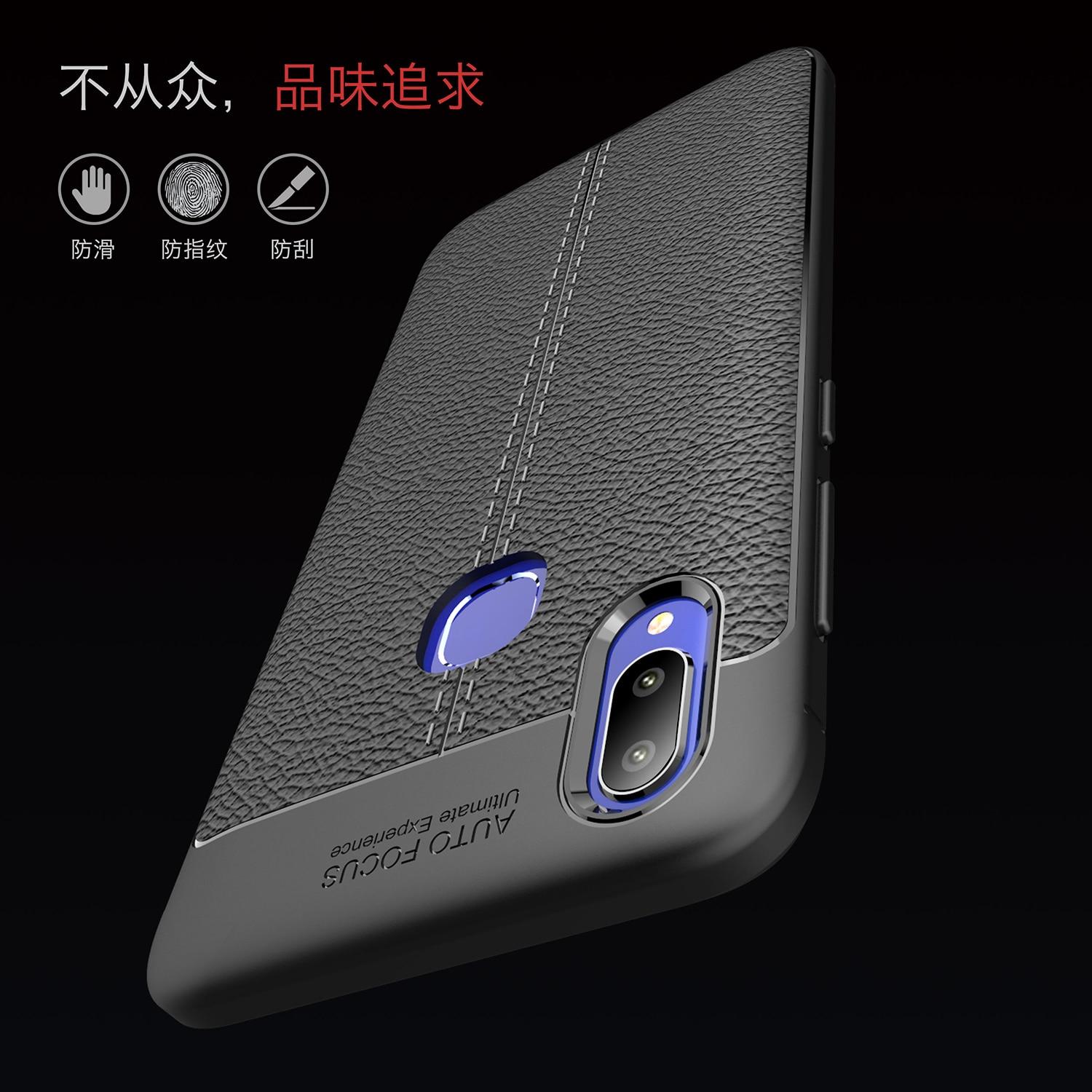Ốp Silico Vân Da Cho Vivo V11i - Auto Focus
