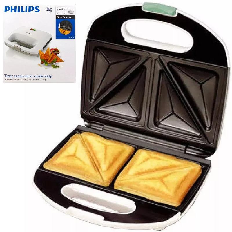 Máy làm bánh sandwich Philips HD-2393 (Trắng phối xám) - Hàng nhập khẩu
