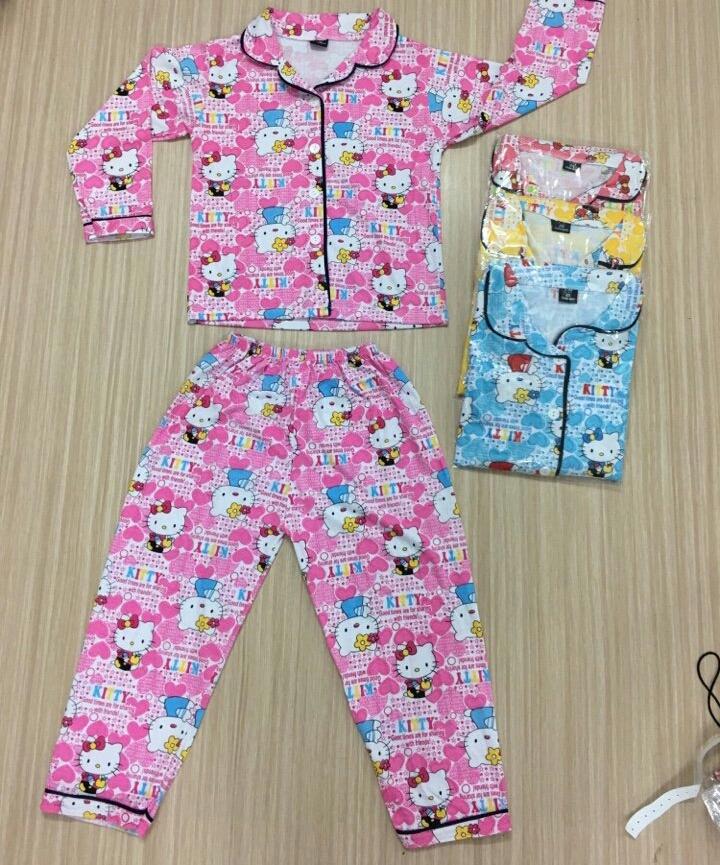 Combo 2 bộ pizama cho bé gái 23-35kg