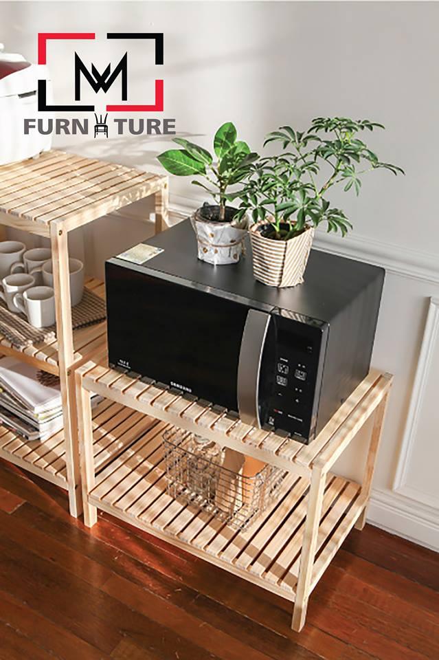 KỆ ĐỰNG LÒ VI SÓNG ĐA DỤNG - OVEN RACK - 책선반 - 책장 - 목재 - 원목