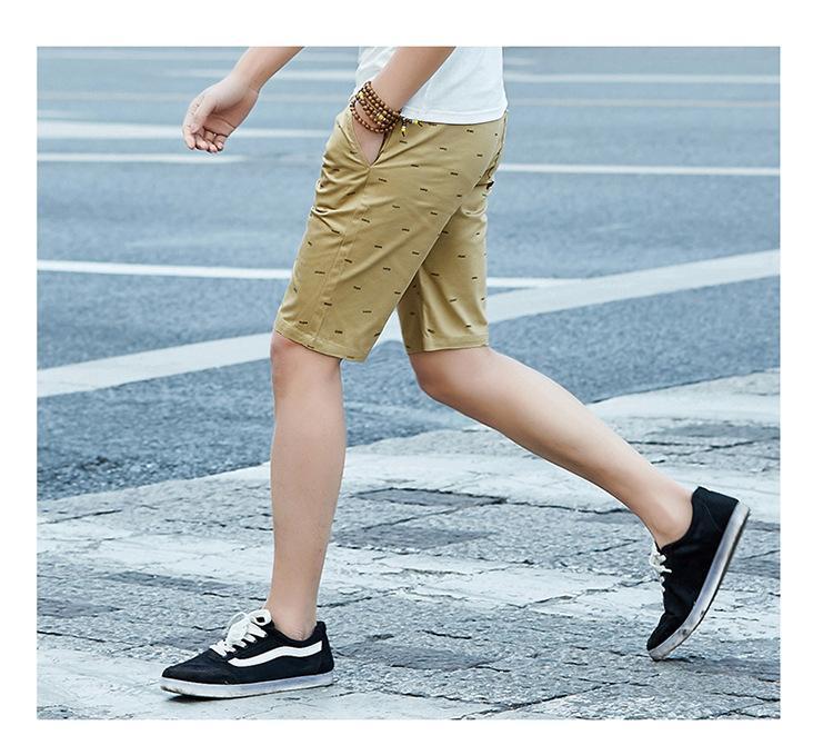 Quần short kaki nam họa tiết thời trang
