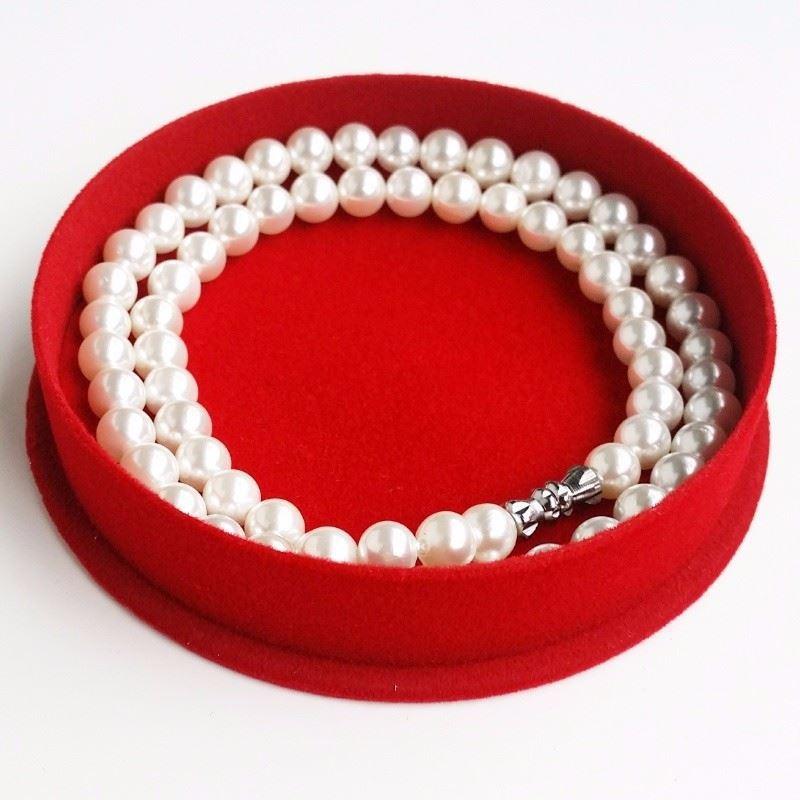 Vòng cổ ngọc trai nữ 6li màu trắng VC012 (Trắng)