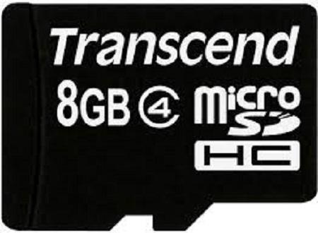 Thẻ nhớ microSD HC 8GB Class 4 Transcend