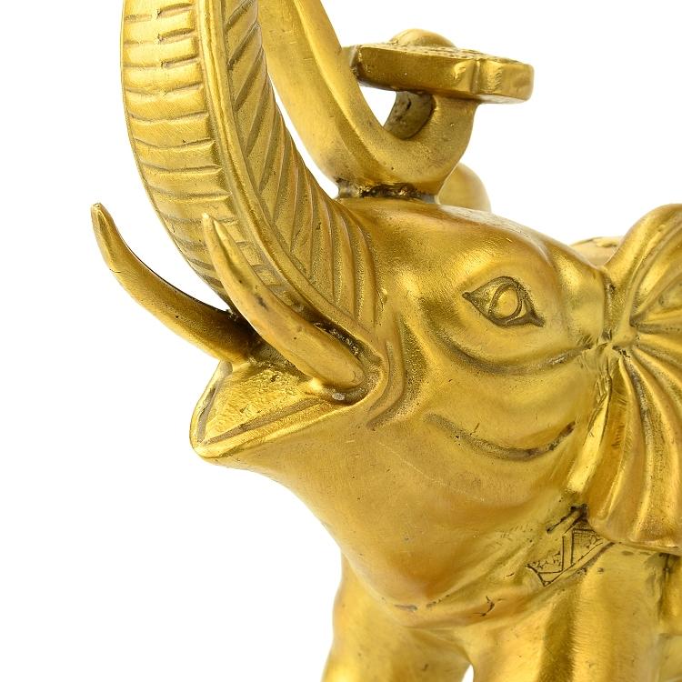 Tượng linh vật phong thủy con Voi bằng đồng thau